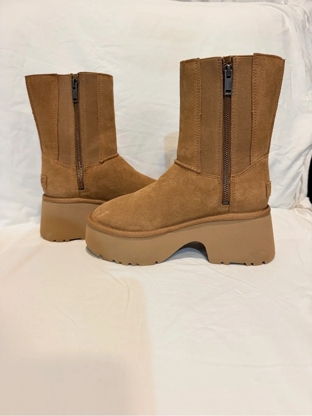 Women's Platform Ankle Boots in Brown